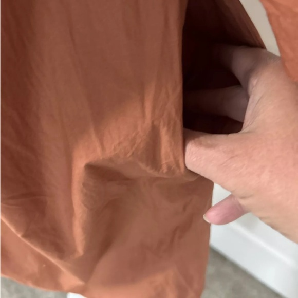 V De Vinster size M Birdy Dress Pleated Cutout Bodice Terracotta Brown - Picture 6 of 11